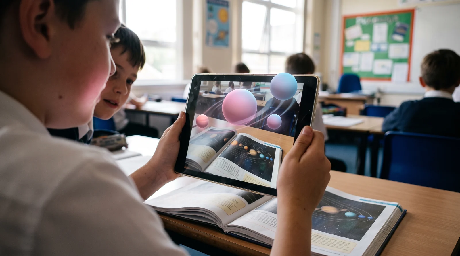 Education Classroom · book→tablet→air